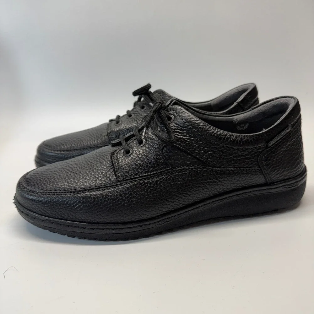 Mephisto Trampolins Shoes Mens 11.5 Black Pebble Grain Leather Comfort